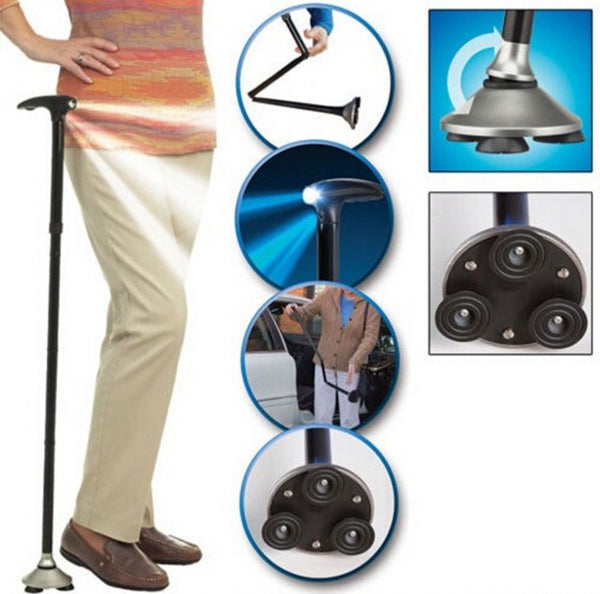 Triple Head LED Walking-Stick